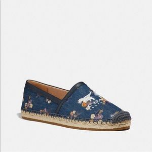 Coach Blue Casey Espadrille Floral Espadrille 9.5